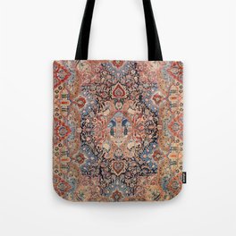 Persia Carpet 19th Century Authentic Colorful Black Blue Red Vintage Patterns Tote Bag