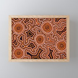 Authentic Aboriginal Art - Pathways Framed Mini Art Print