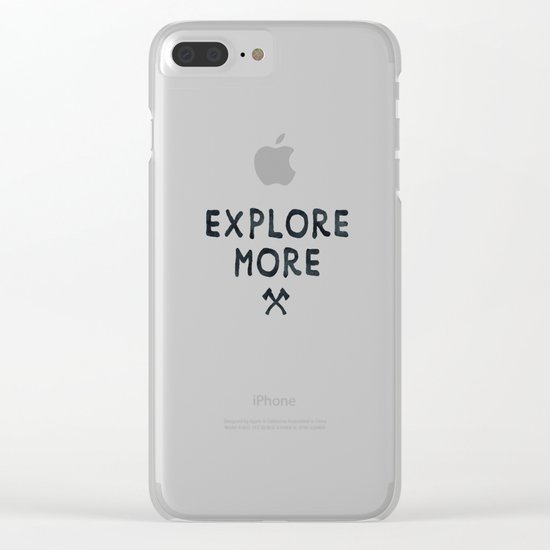 Explore More Quote Black and White Clear iPhone Case