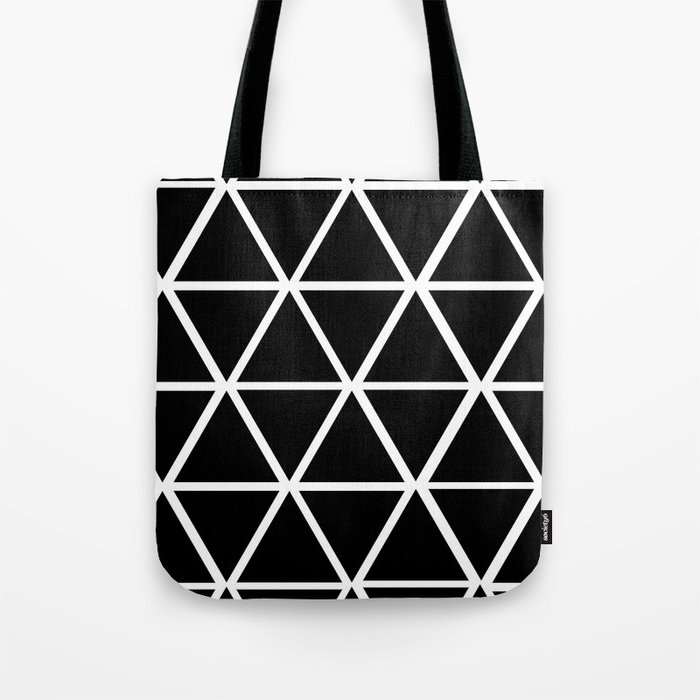 BLACK & WHITE TRIANGLES 2 Tote Bag by n a t | Society6
