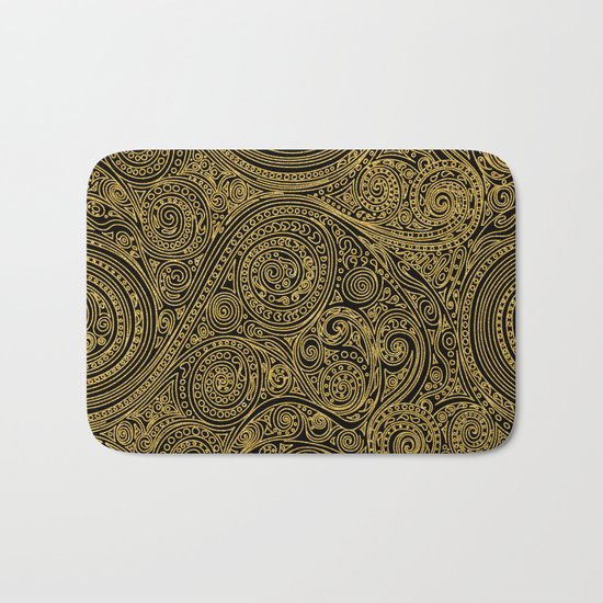 Golden spiral pattern Bath Mat