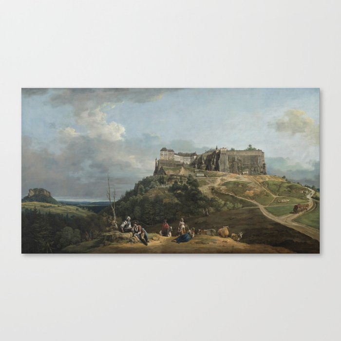 The Fortress of Königstein by Bernardo Bellotto Canvas Print