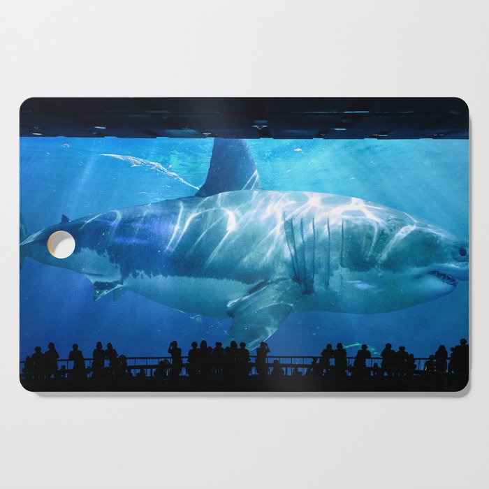 Megalodon Shark in Aquarium Cutting Board