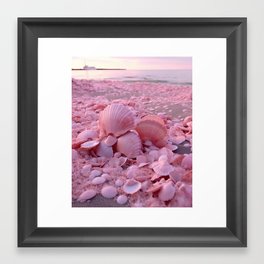 Pink seashells Framed Art Print