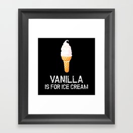 Vanilla Ice Cream Ice Cream Framed Art Print