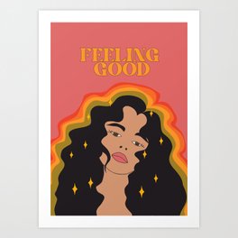 Feeling Good Girl Quote Art Print