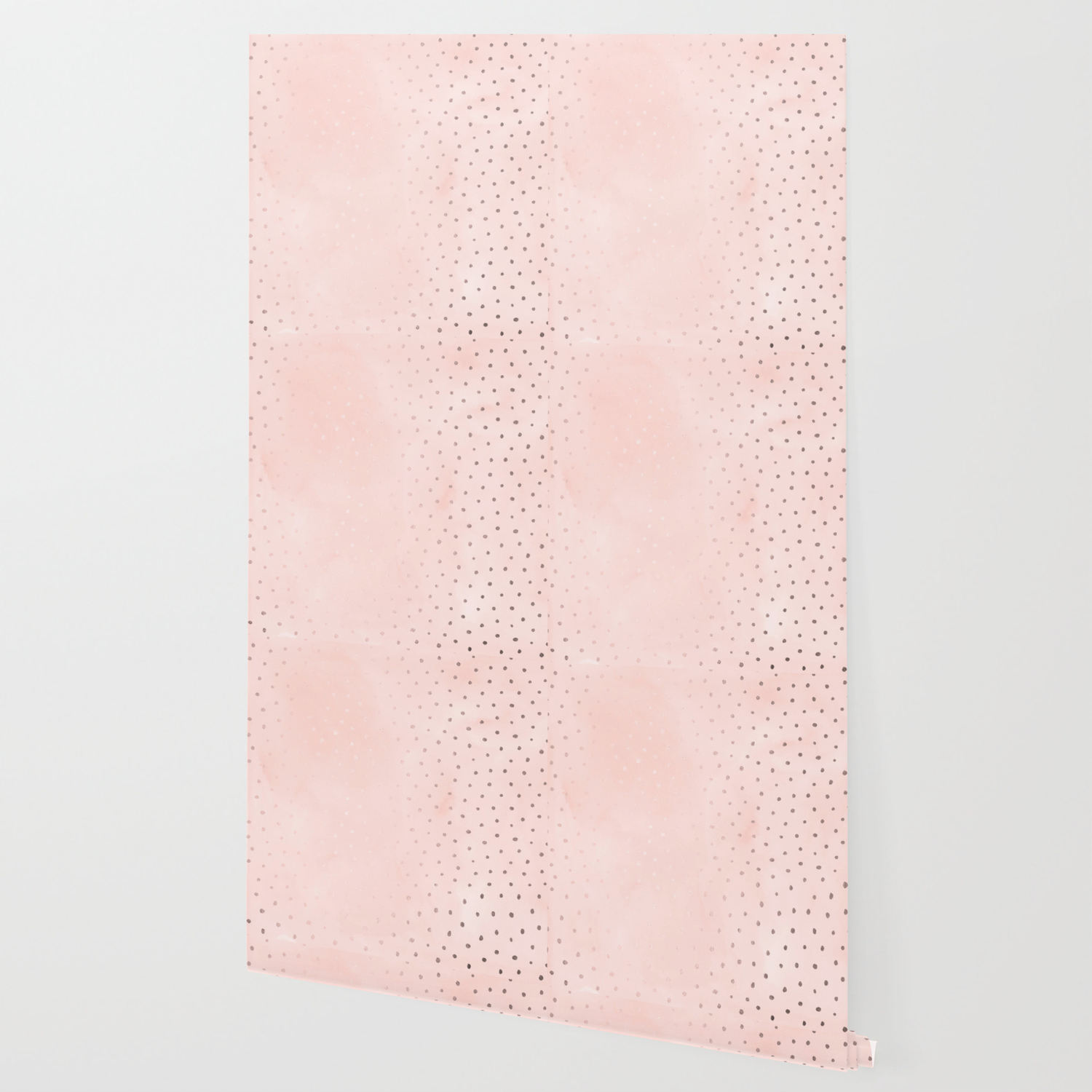 Rose Gold Pastel Pink Foil Paint Line Dots XXIII Wallpaper by Nature Magick  | Society6