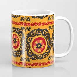Colorful traditional asian carpet embroidery motifs pattern Coffee Mug
