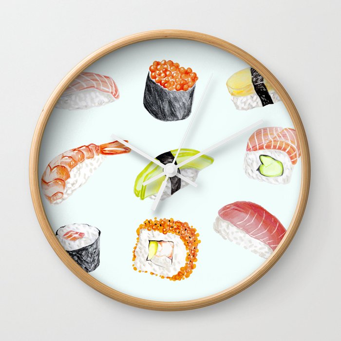 Sushi love Wall Clock