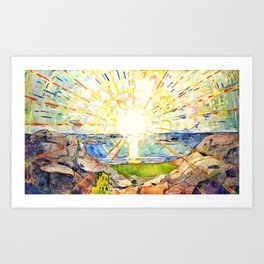 Edvard Munch Sun Art Print