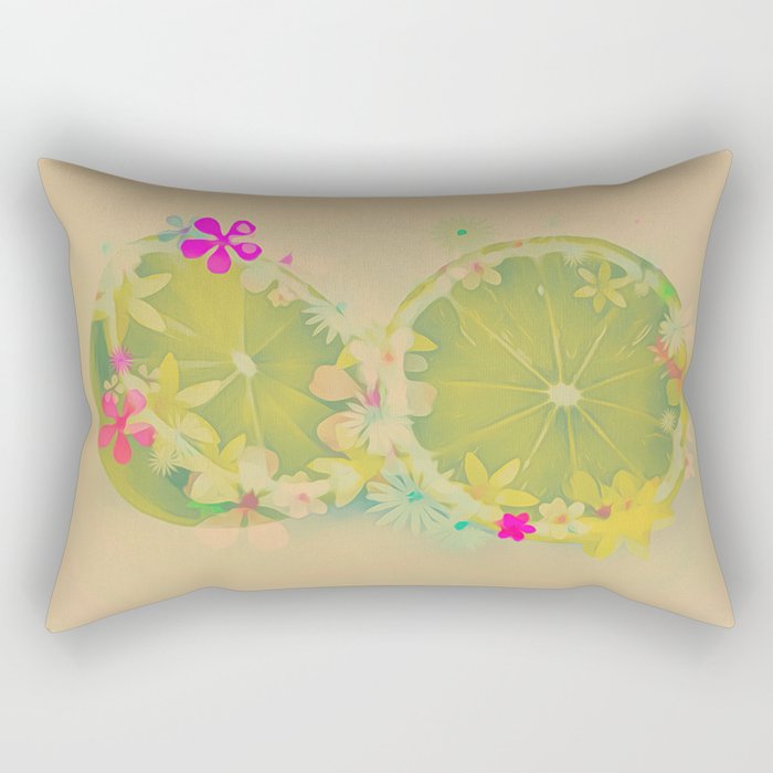 Lemon Fruit pink, dreams, pastel, love, cute,  Rectangular Pillow