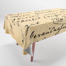 Part of old 19th century medical records, eyes hurt Tablecloth