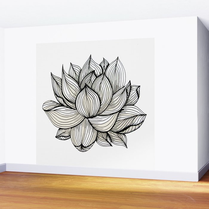 Lotus Flower, Black and white, Nature, Organic design ...