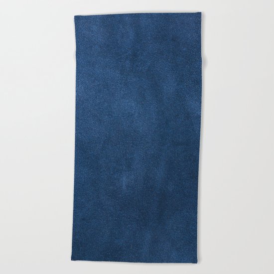 Blue leather texture Beach Towel