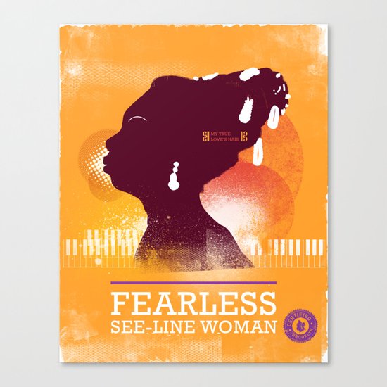 Fearless: See-line Woman Canvas Print