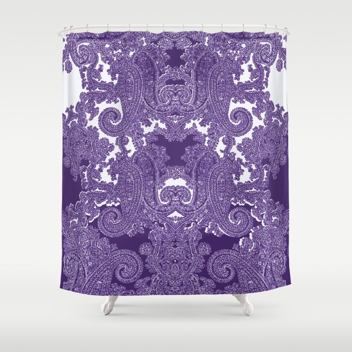 Paisley Vine In Deep Purple Shower Curtain By Mpzstudio Society6