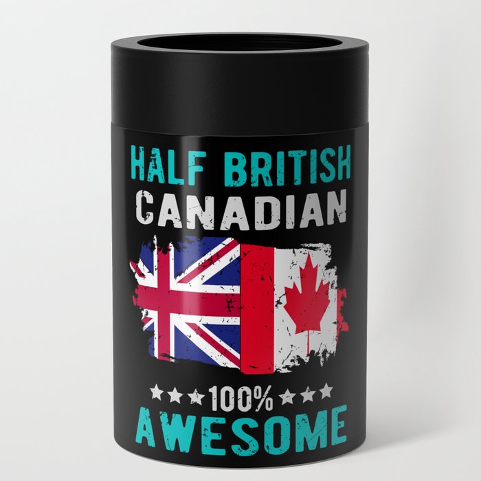 Half British Half Canadian Can Cooler