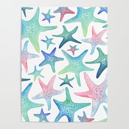 Starfish Pattern Poster