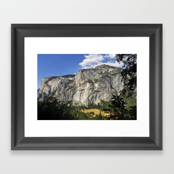 Yosemite Mountains and Meadows Framed Art Print