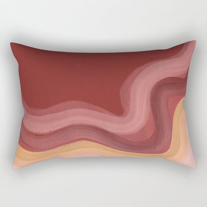 Terracotta wave Rectangular Pillow