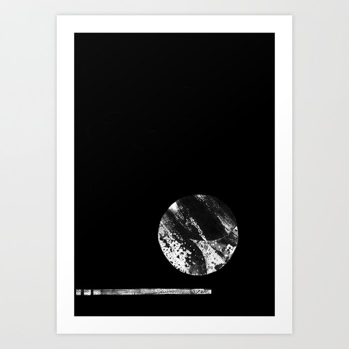 Black abstract Art Print