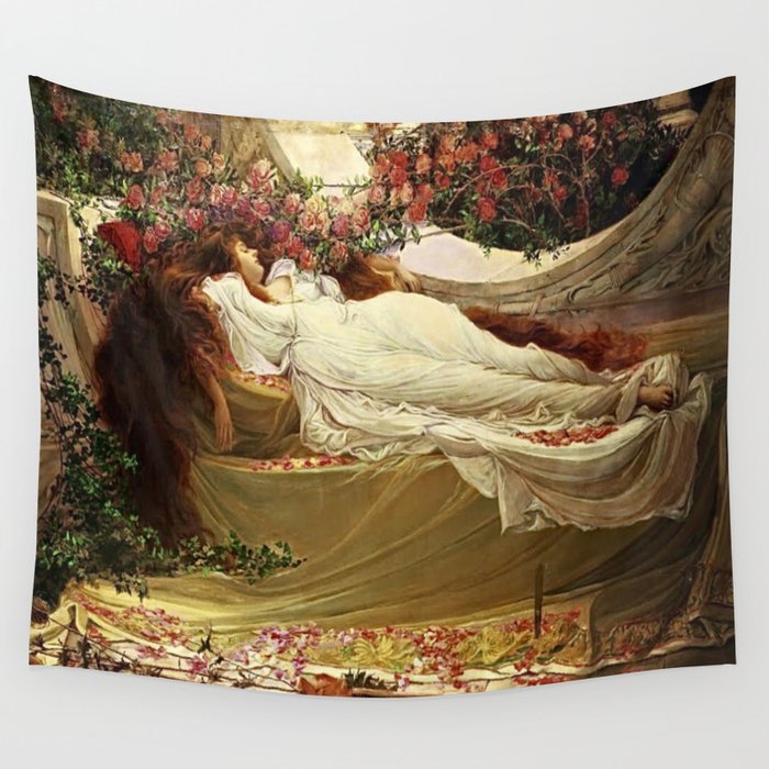 Persephone in Repose by John William Waterhouse 1879 Wall Tapestry