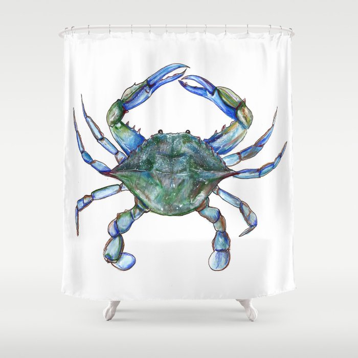 Multi Crab Shower Curtain, Bed Bath, Decor