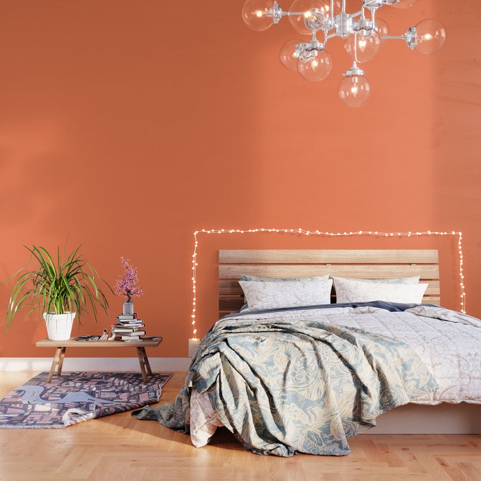 Solid Soft Pink Coral Color Wallpaper By Podartist Society6
