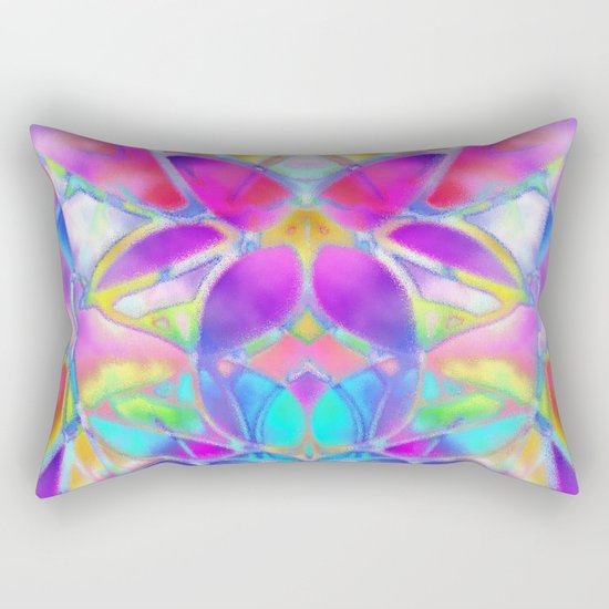 Floral Fractal Art G307 Rectangular Pillow
