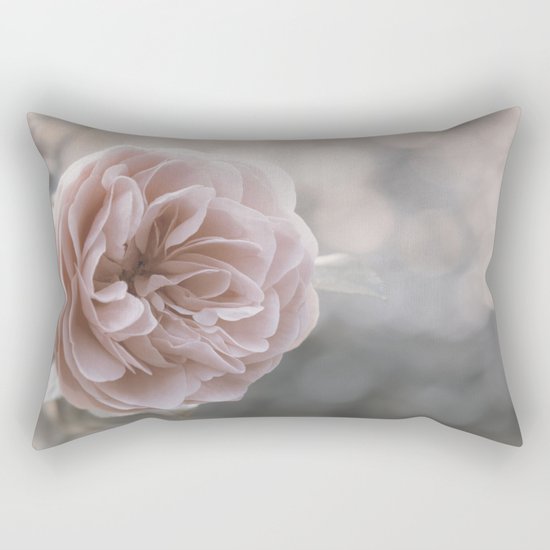 The last Roses - Pink English Rose at Backlight - Flowers Rectangular Pillow