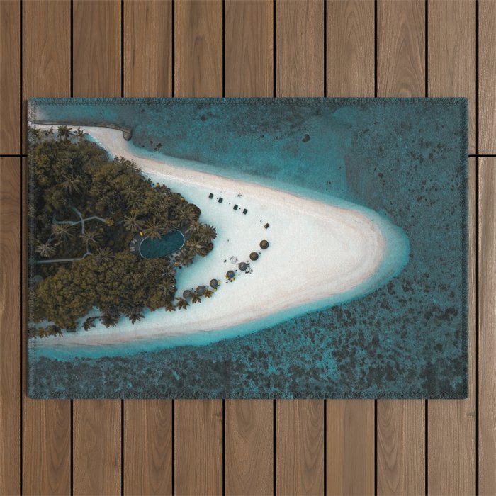 Tropical Island | Aerial  Outdoor Rug
