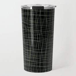 Black and Green Abstract Mosaic Grid Pattern Pairs Coloro 2022 Popular Color Aloe Gel 058-83-18 Travel Mug