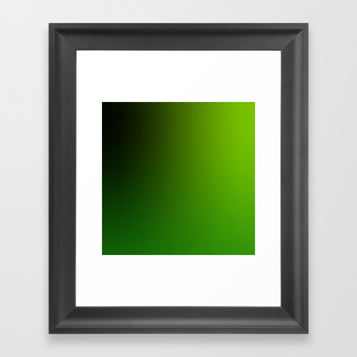 18 Green Gradient Background 220713 Valourine Digital Design Framed Art Print