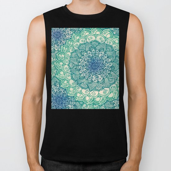 Emerald Doodle Biker Tank