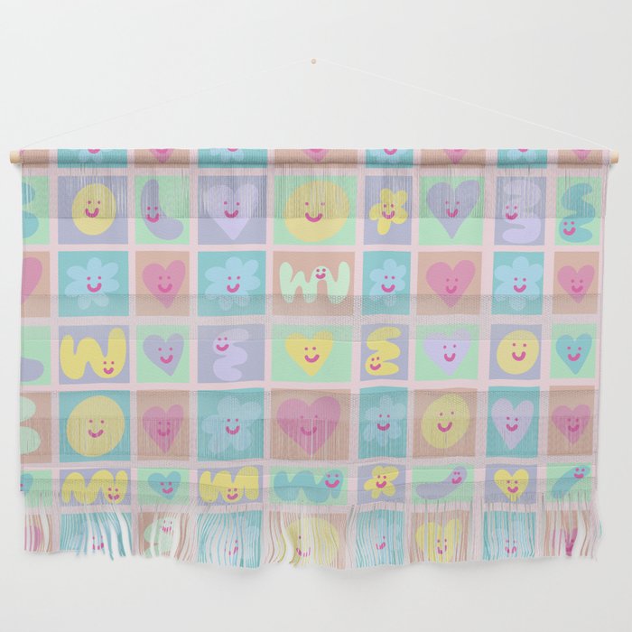 Love Candies -  edition one, yellow, pink, purple, blue Wall Hanging