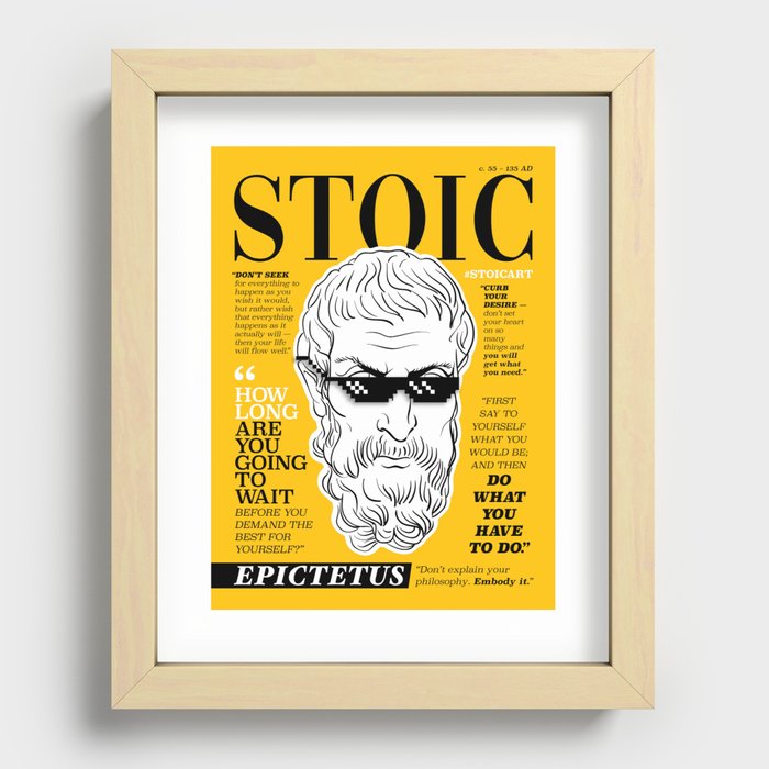 Stoic. Epictetus Recessed Framed Print