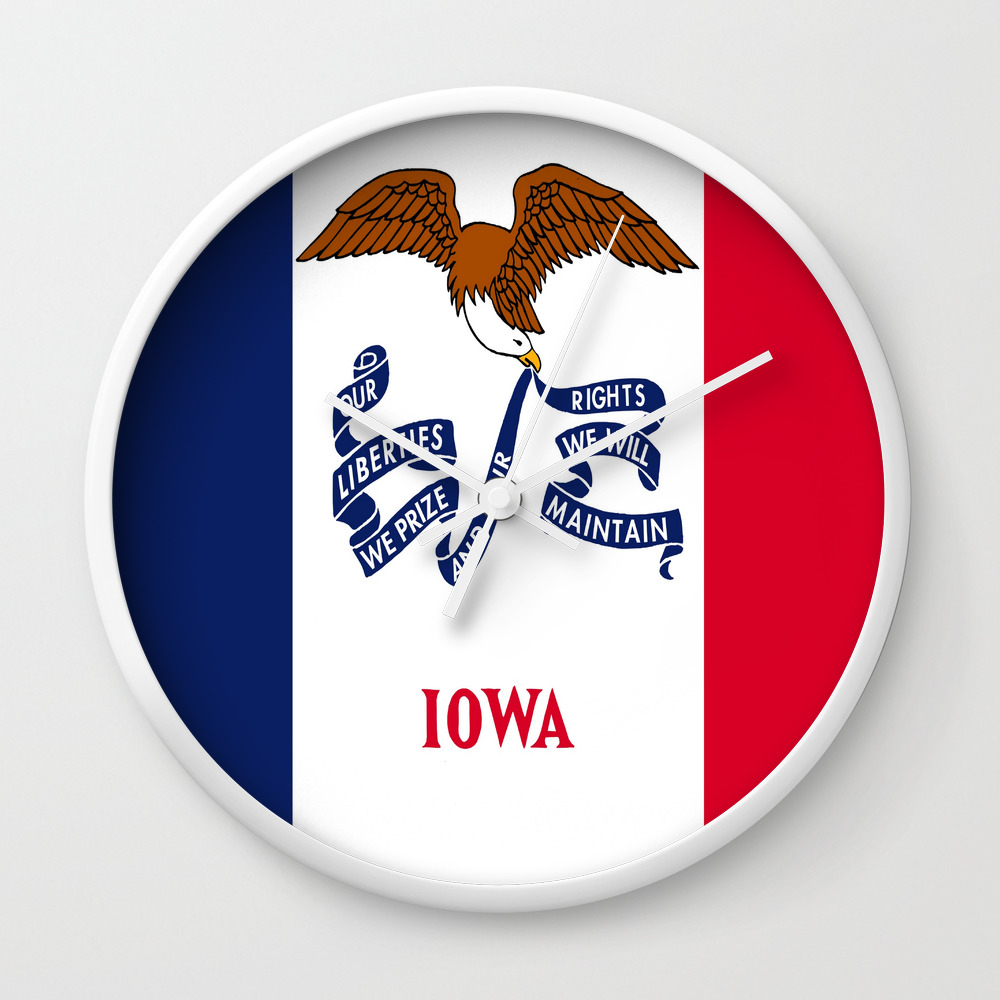 American Home States USA Iowa Wall Clock 