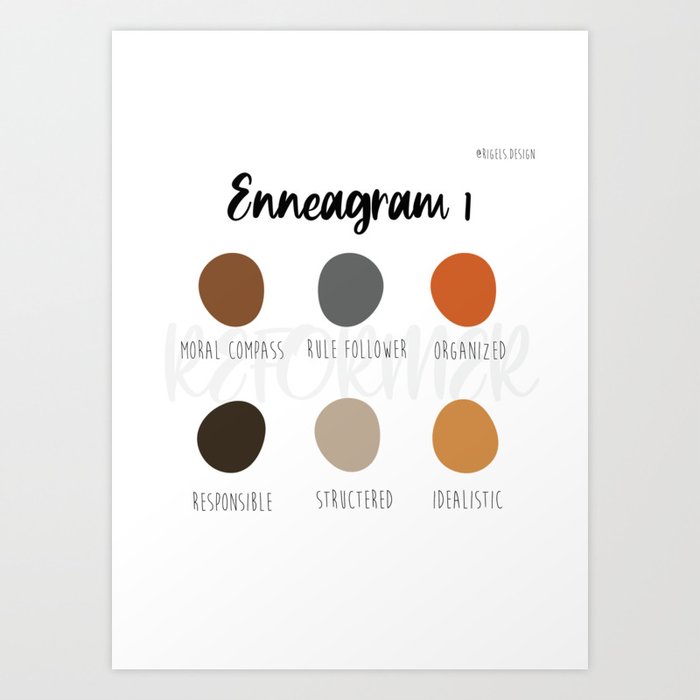 Enneagram 1 Art Print by rigelsdesign | Society6