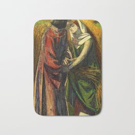 Dante Gabriel Rossetti "Ruth and Boaz" Bath Mat | Ruthandboaz, Ruth, Pre Raphaelite, Lovers, Love, Painting, Rossetti, Boaz 