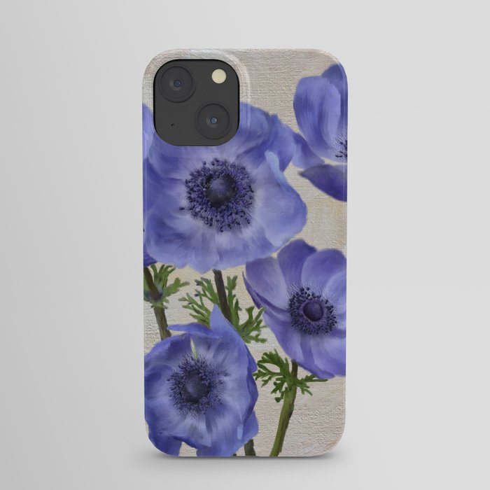 Pretty Periwinkle Poppies iPhone Case