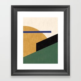 Geometric Compo 1 Filet - green Framed Art Print