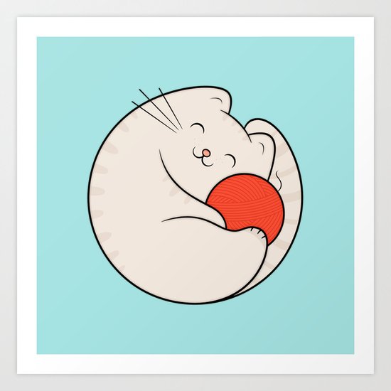 nila, the cat Art Print