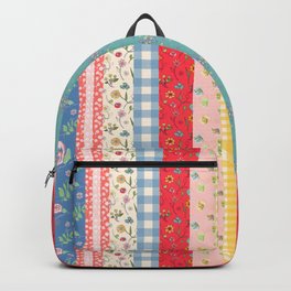 Happy patchwork stripe Backpack