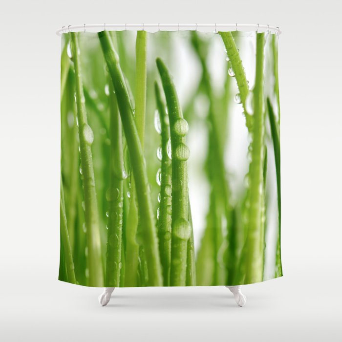 Green gras 03 Shower Curtain