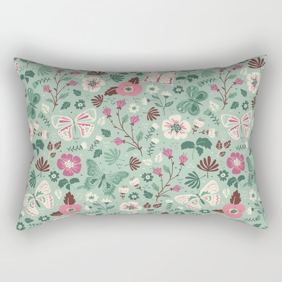 Garden Butterflies Rectangular Pillow