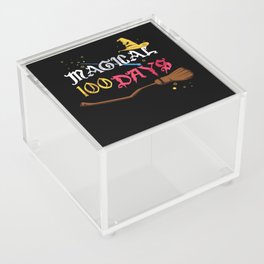 Magical Days Of School 100th Day 100 Magic Days Acrylic Box