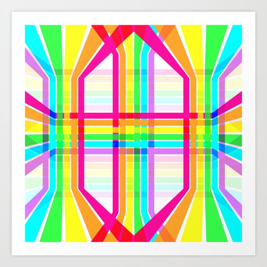 Weaved Rainbow Art Print