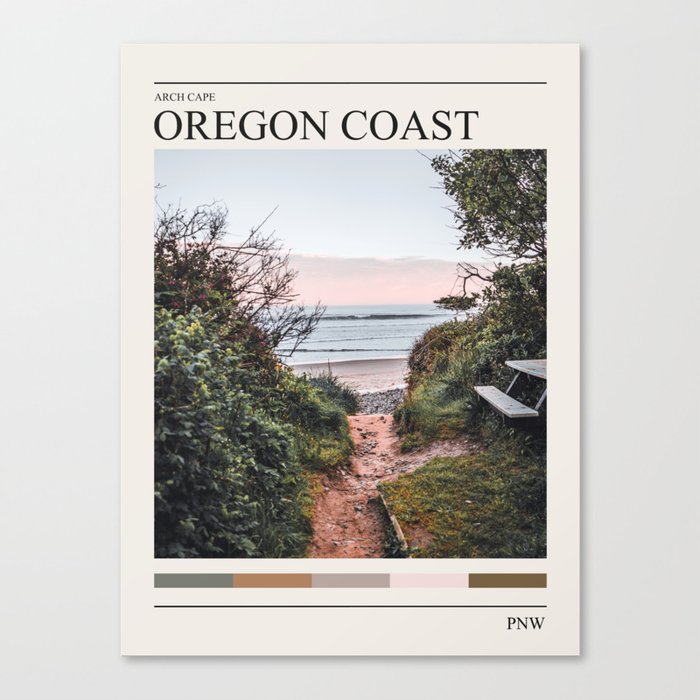 Oregon Coast Minimalist Canvas Print