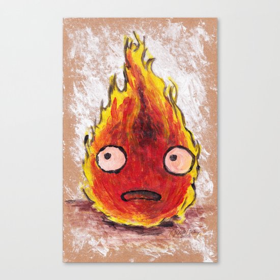 Burning Calcifer Canvas Print
