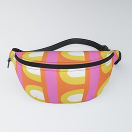 Modern Orange, Pink and Gold Abstract Design Fanny Pack